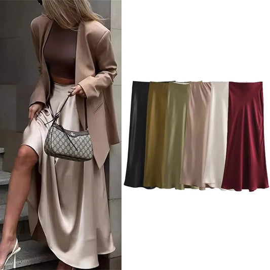 Elegant Satin Skirts