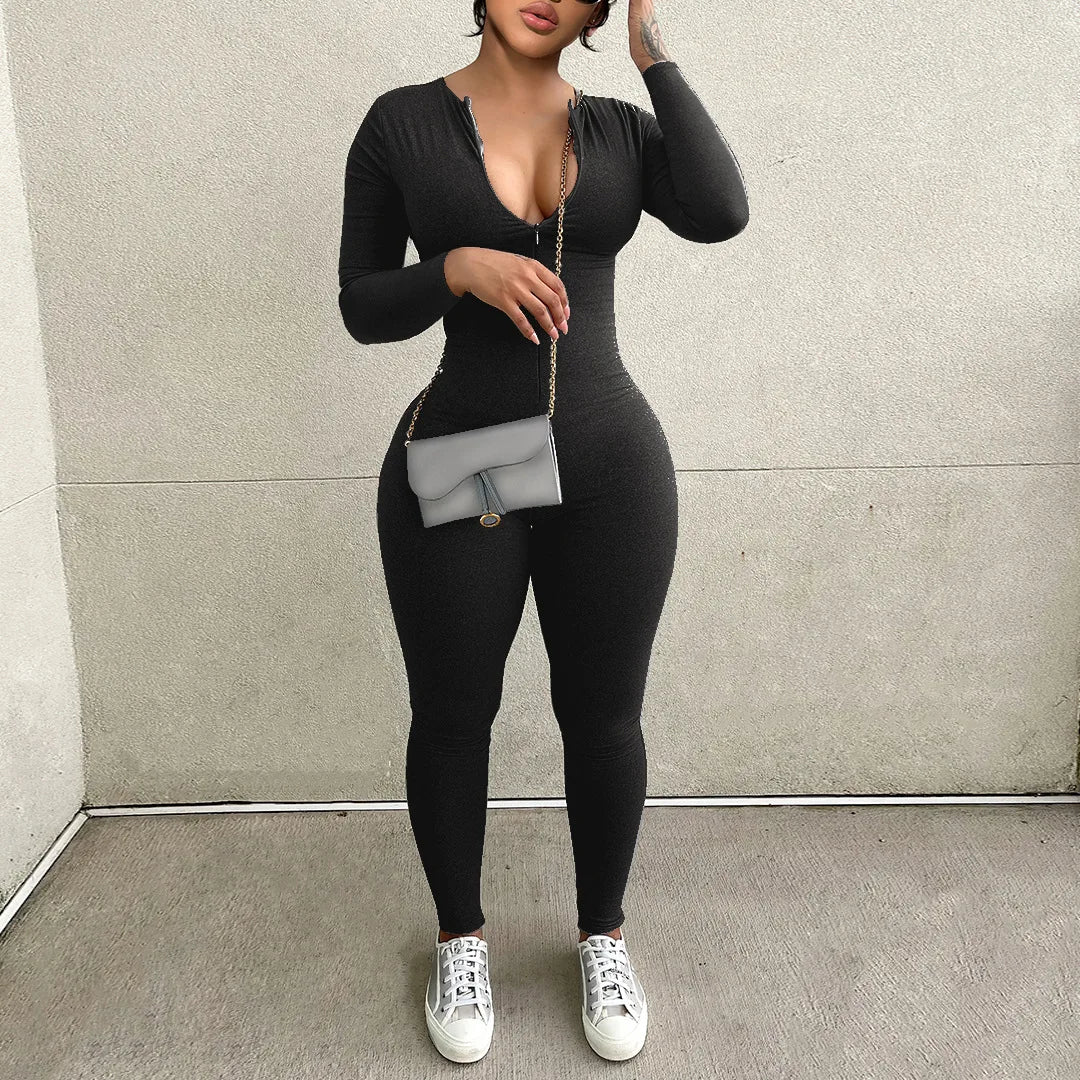 long sleeve sport Jumpsuit